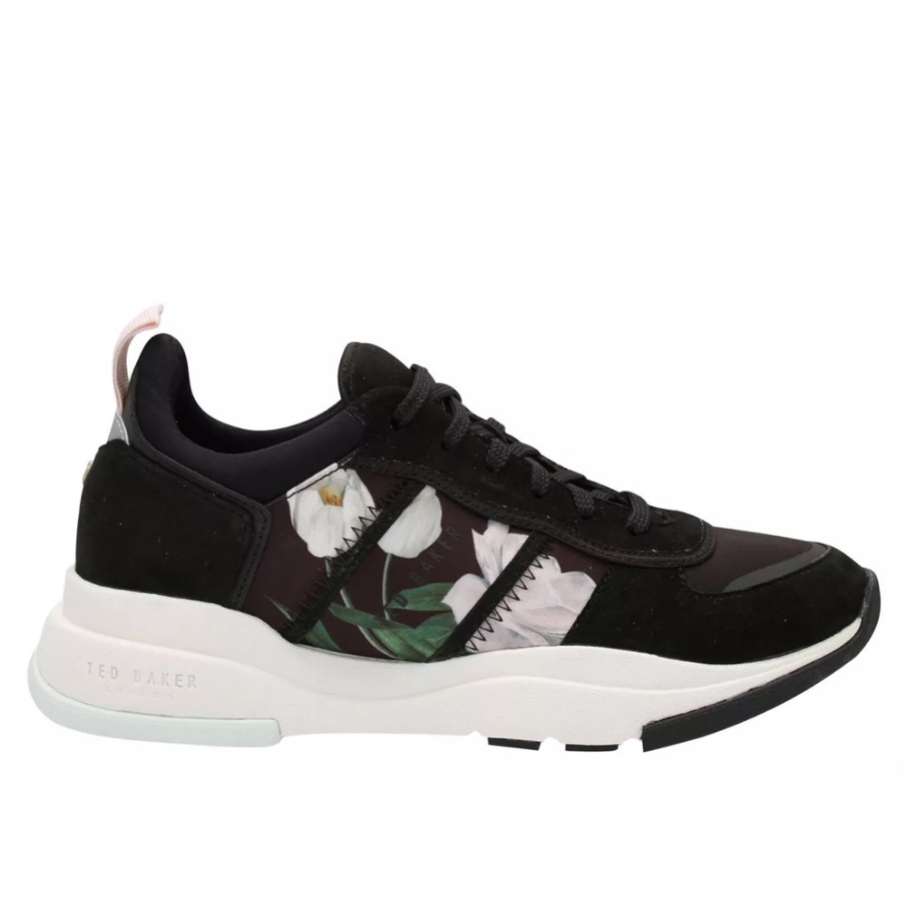 Ted Baker Floral Print Sneaker, Black